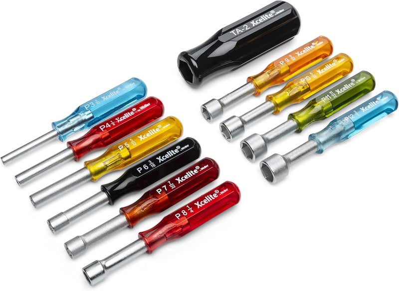 Xcelite PS-120 Nut Driver Set with Torque Amplifier Handle - 10 Piece Set in Clear Plastic Case - Image 2